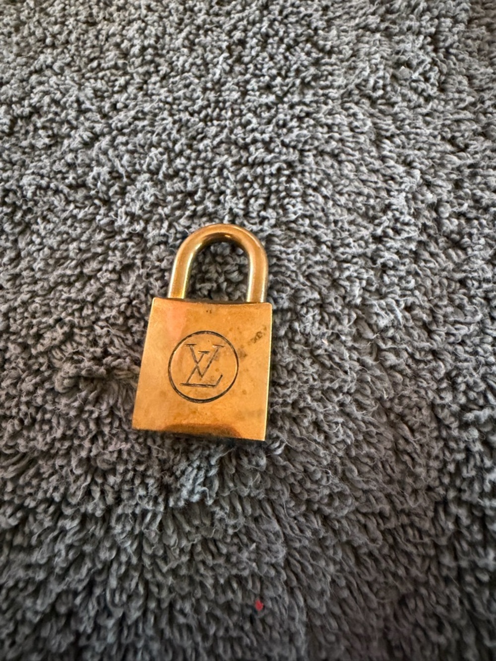 Louis Vuitton Gold Tone Padlock with LV Logo #227 no key